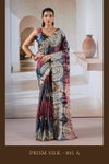 Prism Silk By Rajtex Modal Satin Ajrakh Print Saree Exporters In India